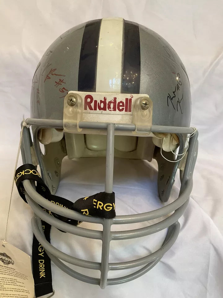 Riddell Football Helmet 2009 Dallas Cowboys Game Used Team Autographed  WESTBROOKSPORTSCARDS   