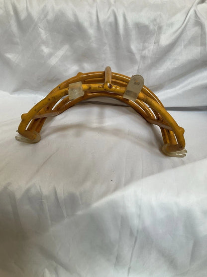 Vintage Riddell 1980s NJOP Football Helmet Lineman Gold 3-Dot Facemask USFL WESTBROOKSPORTSCARDS