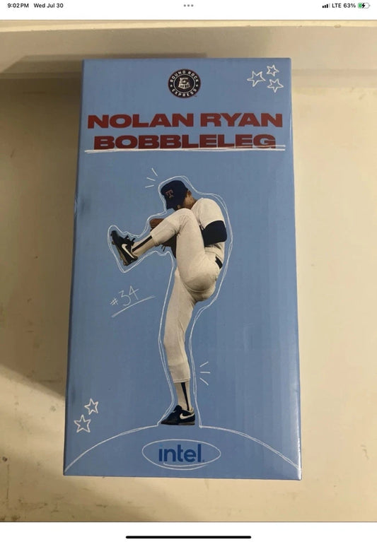 2025 Round Rock Express Nolan Ryan BobbleLeg New In Box 7/11/2025 WESTBROOKSPORTSCARDS