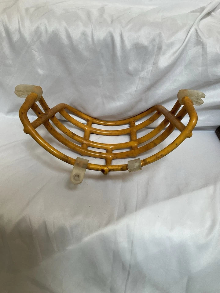 Vintage Riddell 1980s NJOP Football Helmet Lineman Gold 3-Dot Facemask USFL WESTBROOKSPORTSCARDS