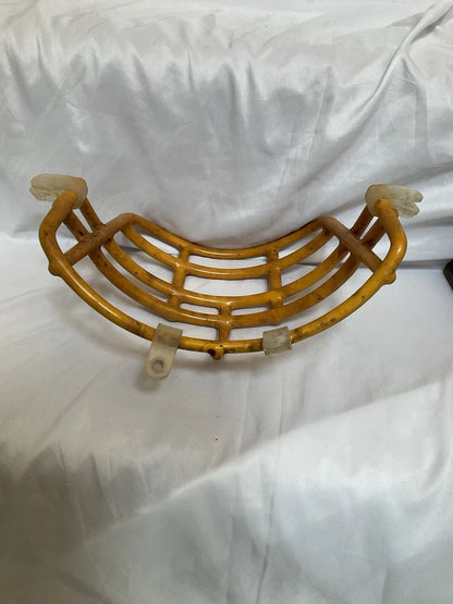 Vintage Riddell 1980s NJOP Football Helmet Lineman Gold 3-Dot Facemask USFL WESTBROOKSPORTSCARDS