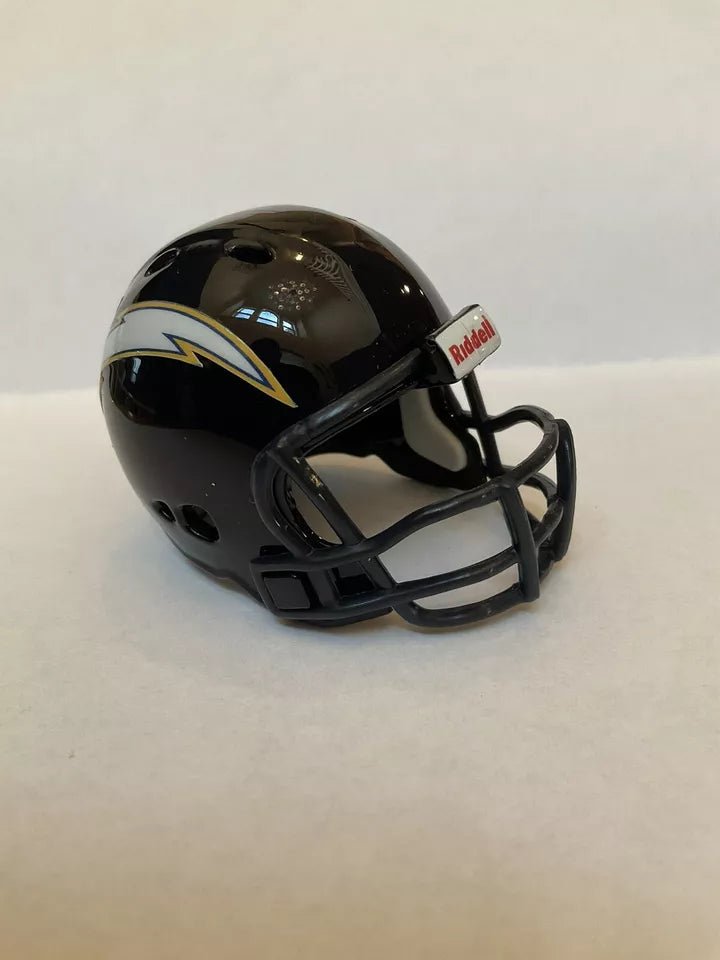 San Diego Chargers Custom Riddell Throwback Pocket Pro White Bolt Helmet  WESTBROOKSPORTSCARDS   