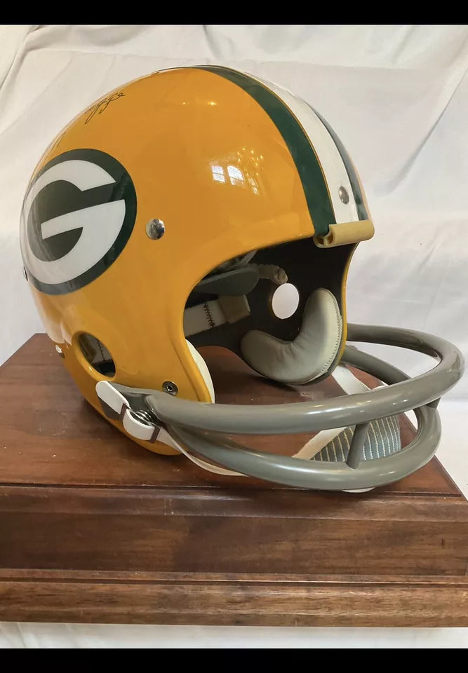 TK2 Style Football Helmet Custom Green Bay Packers Jerry Tagge Autograph