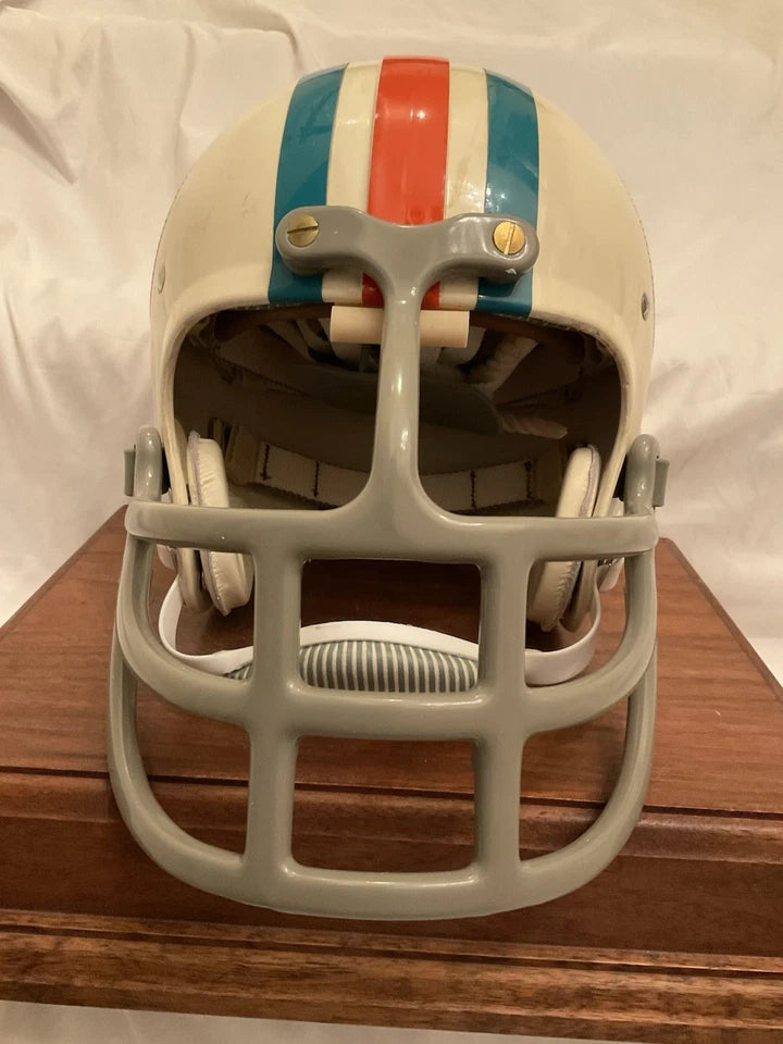 Original Riddell 1973 Miami Dolphins Kra-Lite TK2 Game Football Helmet Little