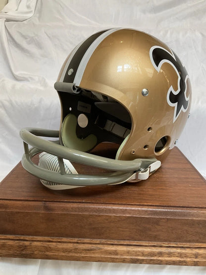 New Orleans Saints 1968 Style TK Suspension Football Helmet Officially Licensed WESTBROOKSPORTSCARDS