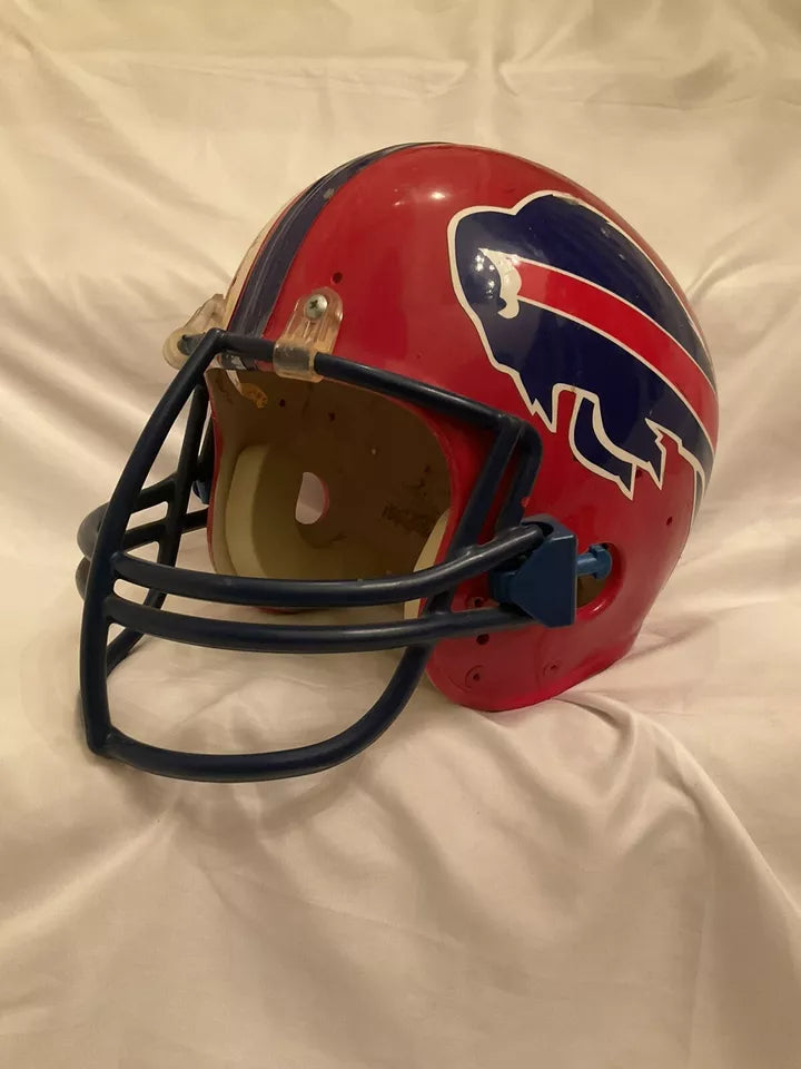 Vintage Original Riddell 1980s Football Helmet Buffalo Bills Blue Mask RARE  WESTBROOKSPORTSCARDS   