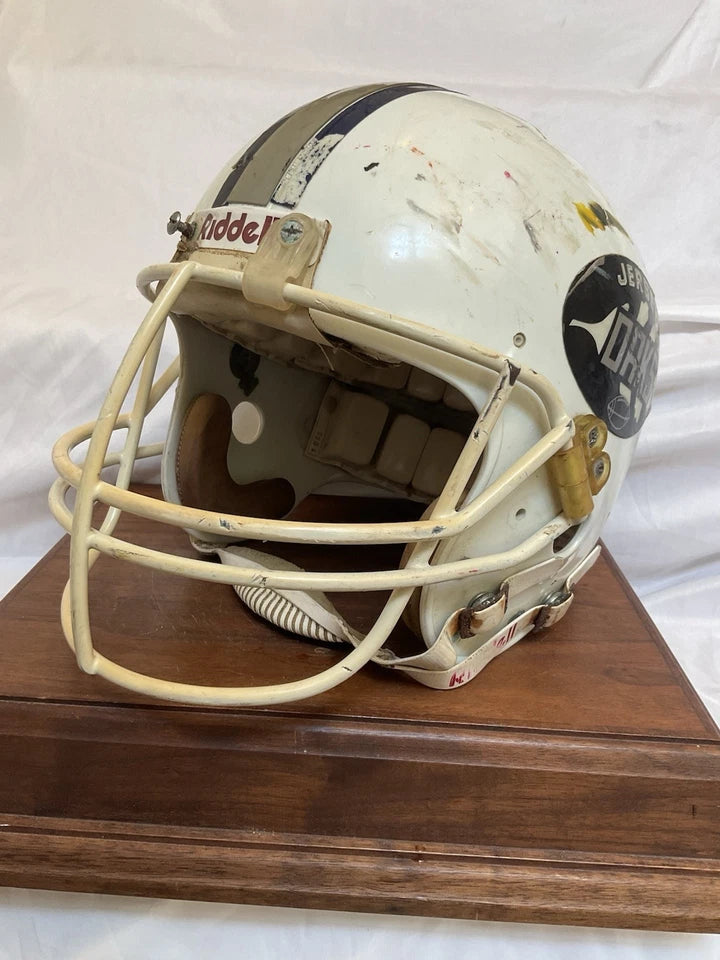 Vintage Riddell WD-1 New Jersey Oaks 1984 Game Used Football Helmet WESTBROOKSPORTSCARDS