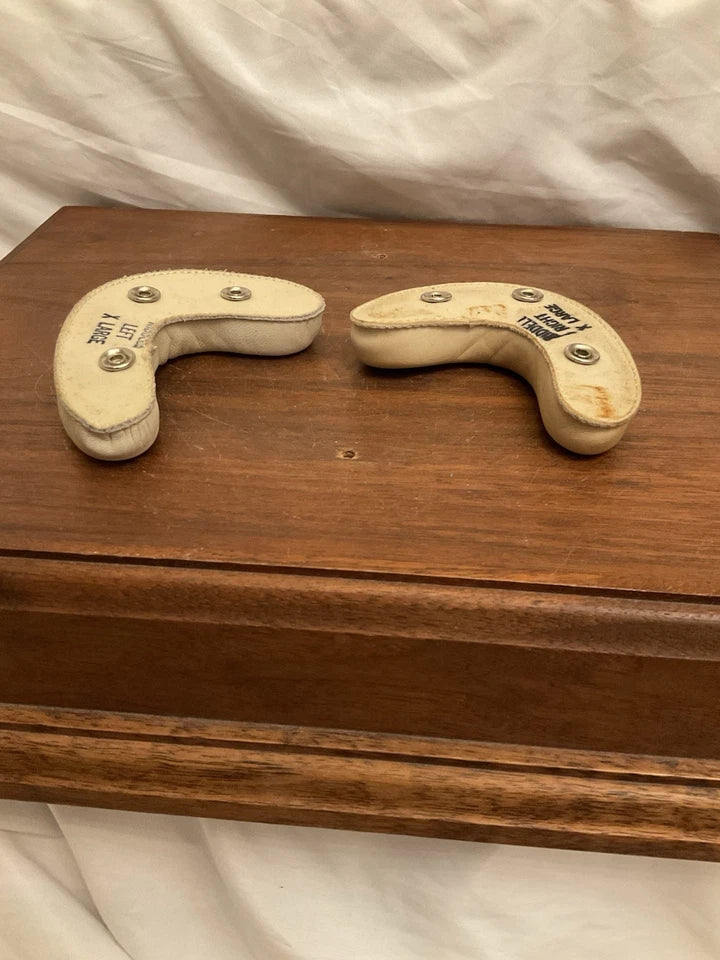 Original Vintage RIDDell XL Leather Jaw Pads RK TK Suspension Football Helmet