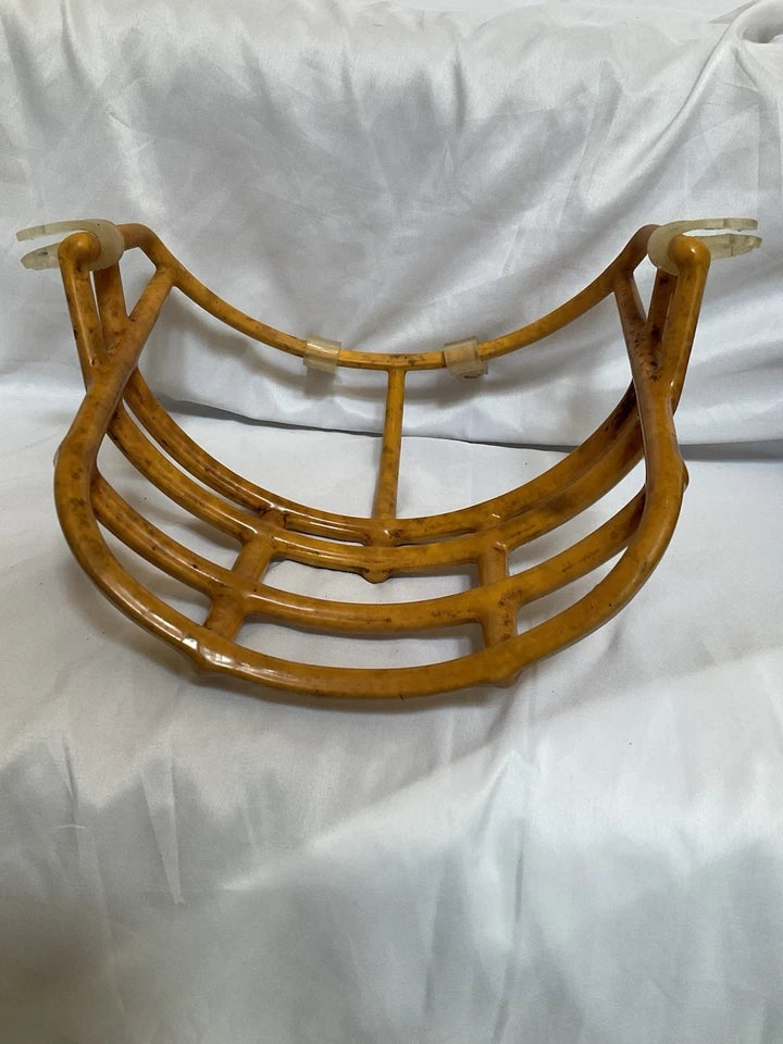 Vintage Riddell 1980s NJOP Football Helmet Lineman Gold 3-Dot Facemask USFL WESTBROOKSPORTSCARDS