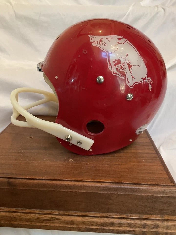 Arkansas Razorbacks 1969 MacGregor Clear Shell Football Helmet Montgomery WESTBROOKSPORTSCARDS