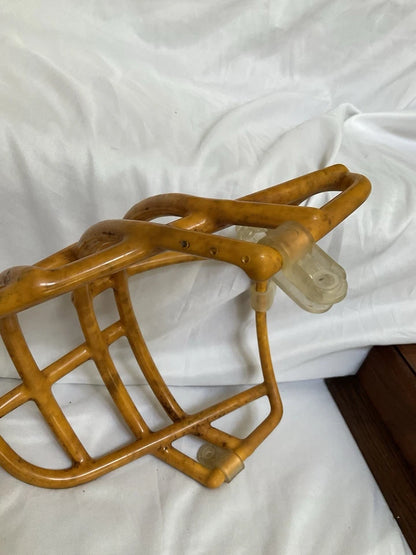 Vintage Riddell 1980s NJOP Football Helmet Lineman Gold 3-Dot Facemask USFL WESTBROOKSPORTSCARDS