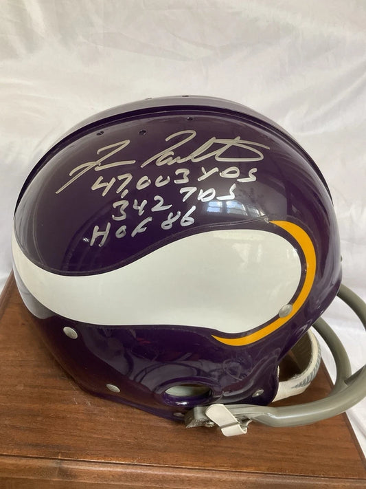Riddell Kra-Lite RK2 Football Helmet Minnesota Vikings Fran Tarkenton Autograph