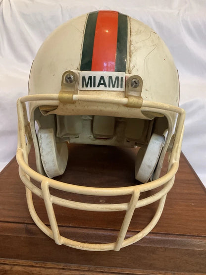 Jim Kelly Autographed Miami Hurricanes Game Used Riddell VSR-3 Football Helmet WESTBROOKSPORTSCARDS