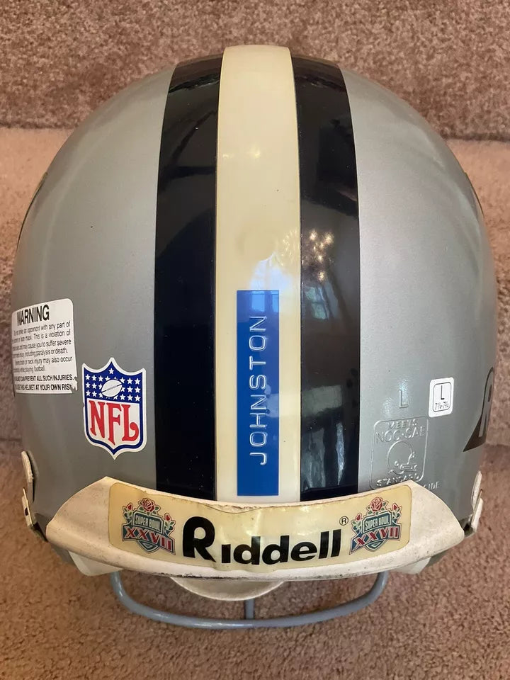 RIddell VSR2 Game Football Helmet Dallas Cowboys Super Bowl XXVII Moose Johnston  WESTBROOKSPORTSCARDS   