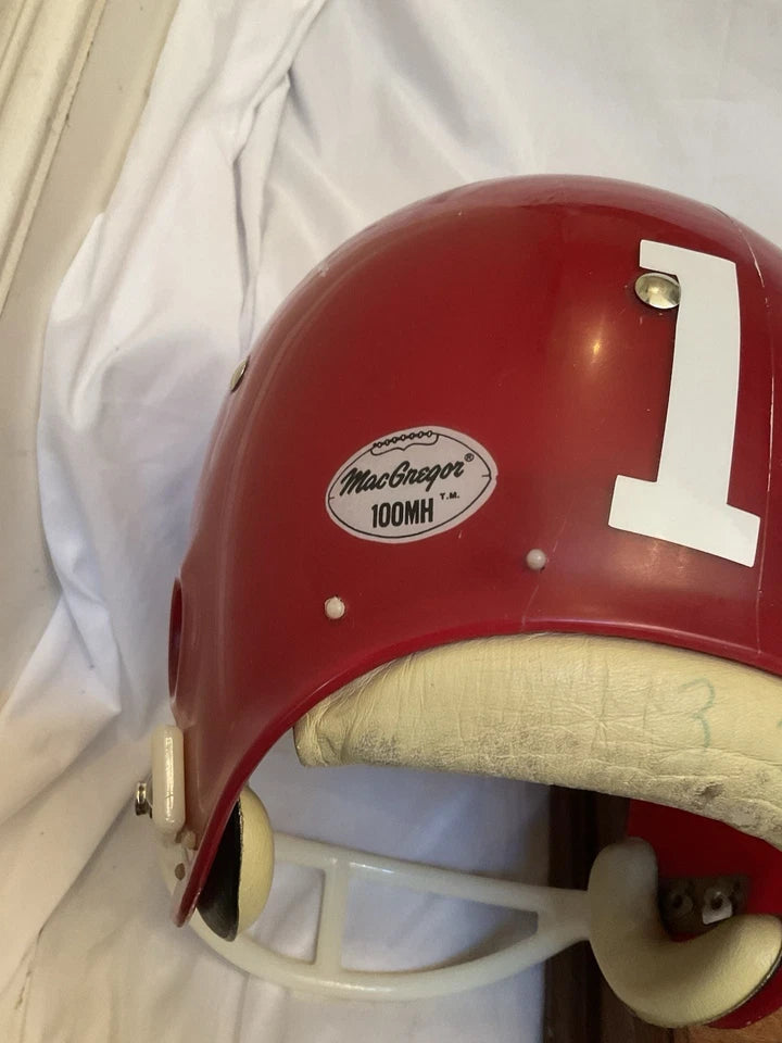 Arkansas Razorbacks 1969 MacGregor Clear Shell Football Helmet Montgomery WESTBROOKSPORTSCARDS