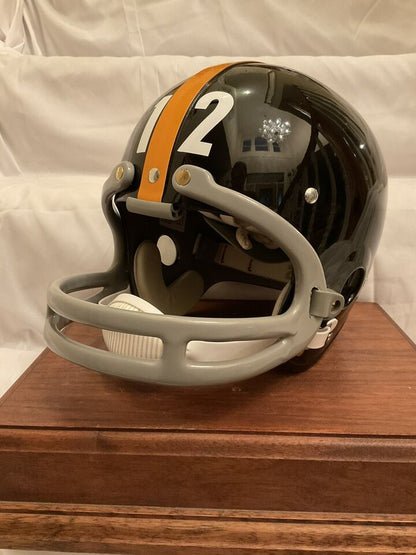 TK2 Style Custom Football Helmet Pittsburgh Steelers Terry Bradshaw Dungard Mask  WESTBROOKSPORTSCARDS   