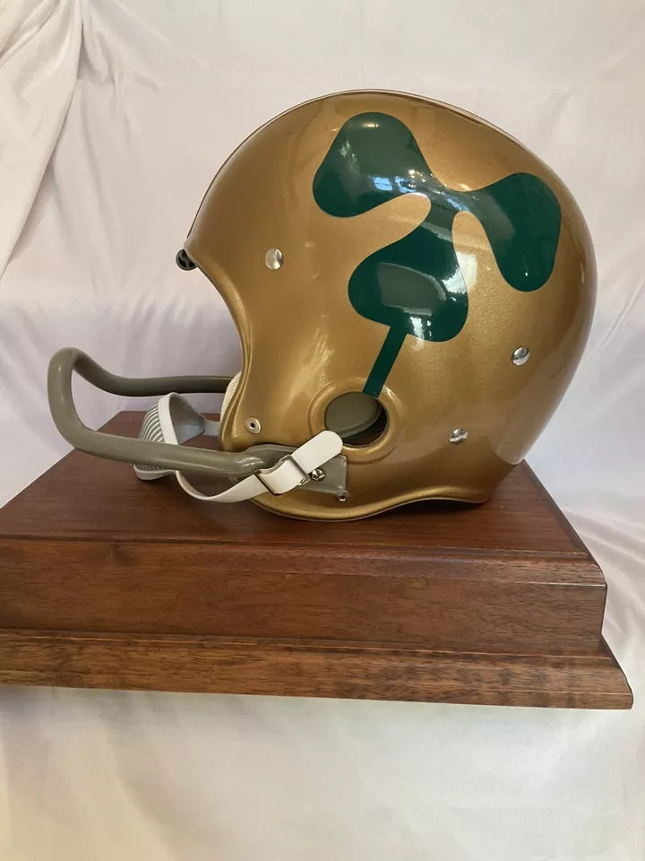 RK4 Style Football Helmet 1959 Notre Dame Fighting Irish Arched 1-bar Mask WESTBROOKSPORTSCARDS