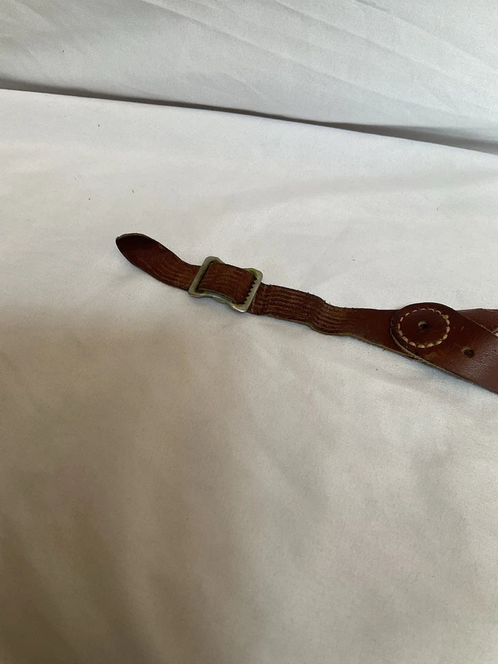 1960s Wilson Brown Leather Football Helmet Chin Strap - Very Nice Condition 1960s Wilson Brown Leather Football Helmet Chin Strap - Very Nice Condition