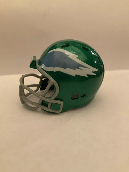 Philadelphia Eagles Kelly Green Custom Riddell Throwback Pocket Pro Helmet  WESTBROOKSPORTSCARDS   