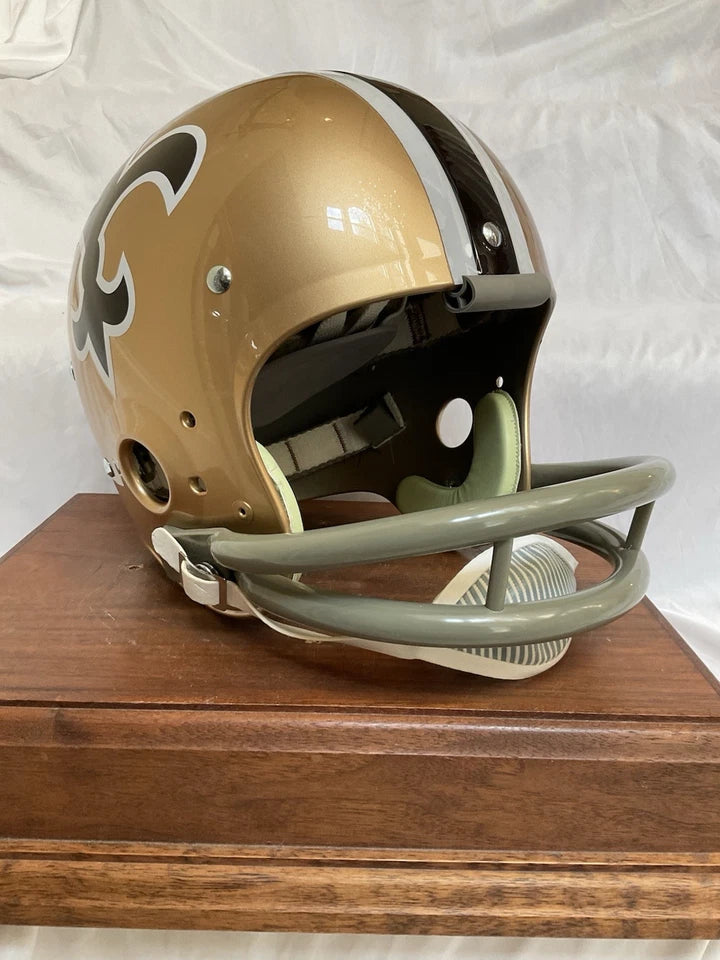 New Orleans Saints 1968 Style TK Suspension Football Helmet Officially Licensed WESTBROOKSPORTSCARDS
