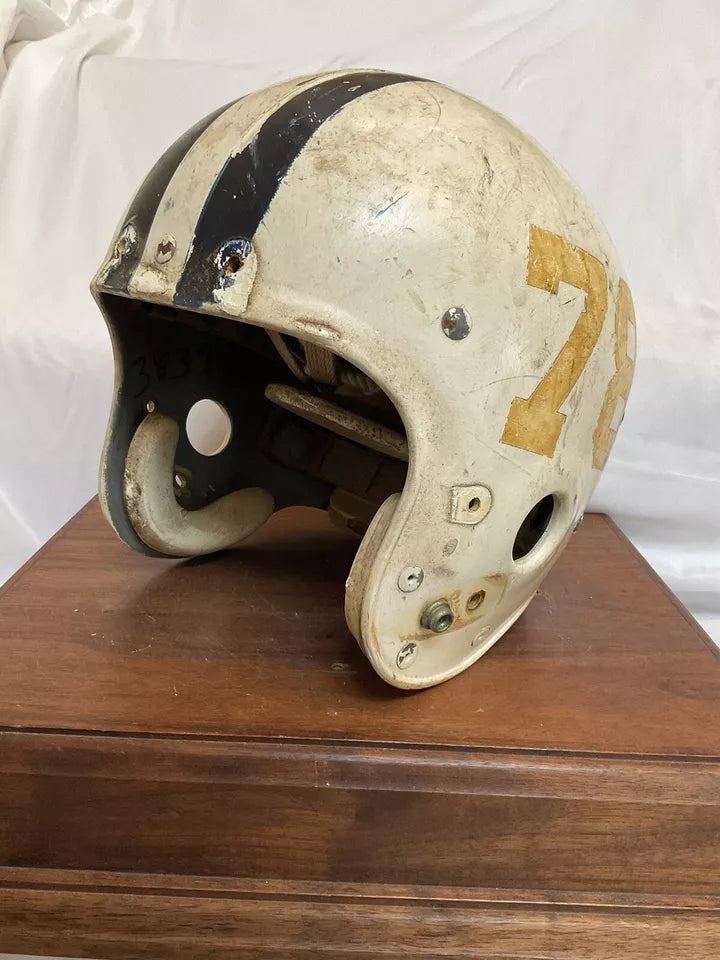 Vintage 1963 Riddell Kra-Lite TK2 Game Used Suspension Football Helmet Yale? WESTBROOKSPORTSCARDS