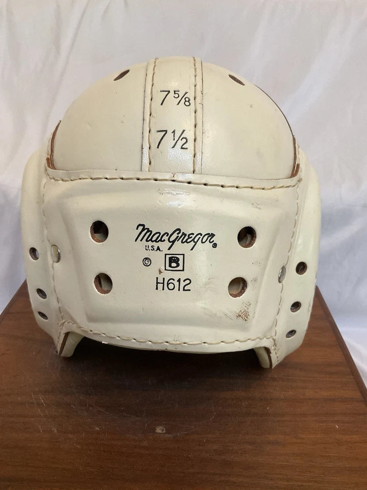 MacGregor Authentic H612 Leather Suspension Football Helmet X-Large Size Nice! WESTBROOKSPORTSCARDS