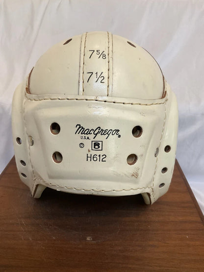 MacGregor Authentic H612 Leather Suspension Football Helmet X-Large Size Nice! WESTBROOKSPORTSCARDS
