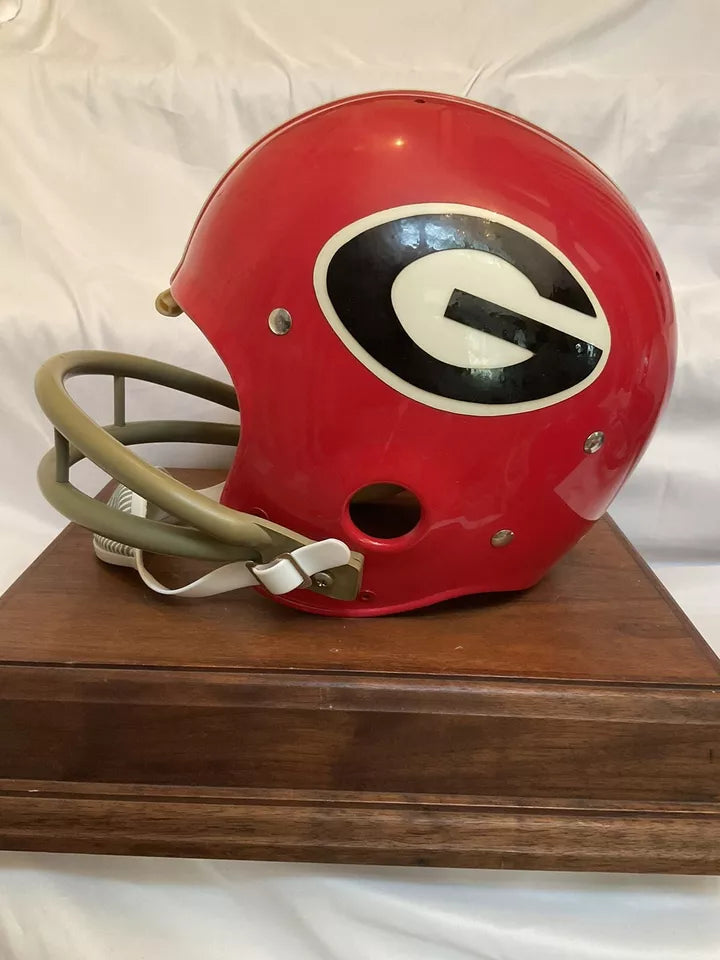 Original Riddell 1972 Georgia Bulldogs Kra-Lite TK2 Game Football Helmet  WESTBROOKSPORTSCARDS   