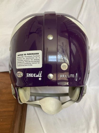Riddell Kra-Lite RK2 Football Helmet Minnesota Vikings Fran Tarkenton Autograph WESTBROOKSPORTSCARDS