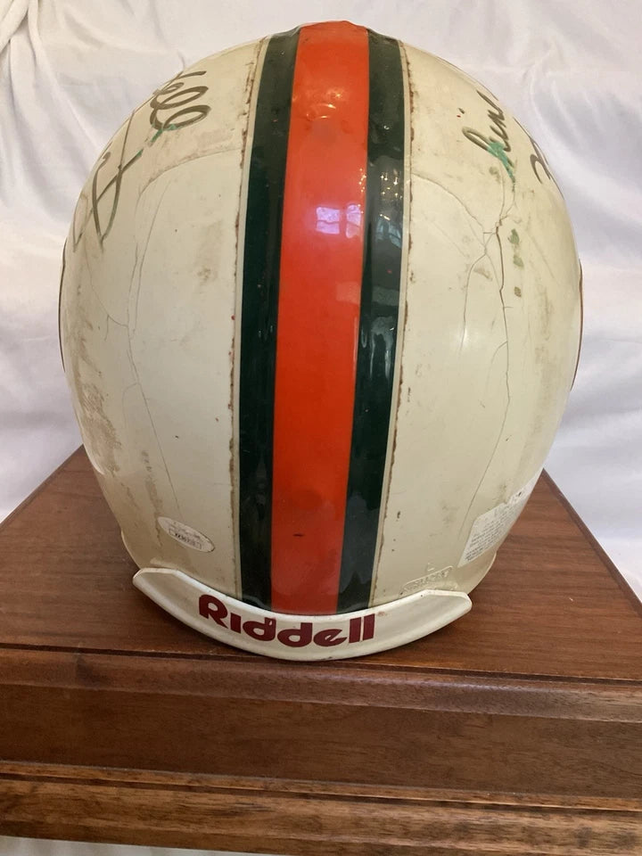 Jim Kelly Autographed Miami Hurricanes Game Used Riddell VSR-3 Football Helmet WESTBROOKSPORTSCARDS