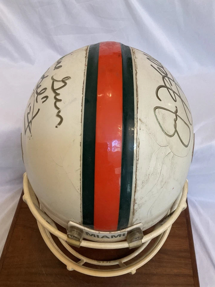 Jim Kelly Autographed Miami Hurricanes Game Used Riddell VSR-3 Football Helmet WESTBROOKSPORTSCARDS