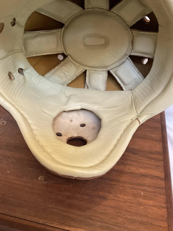 MacGregor Authentic H612 Leather Suspension Football Helmet X-Large Size Nice! WESTBROOKSPORTSCARDS