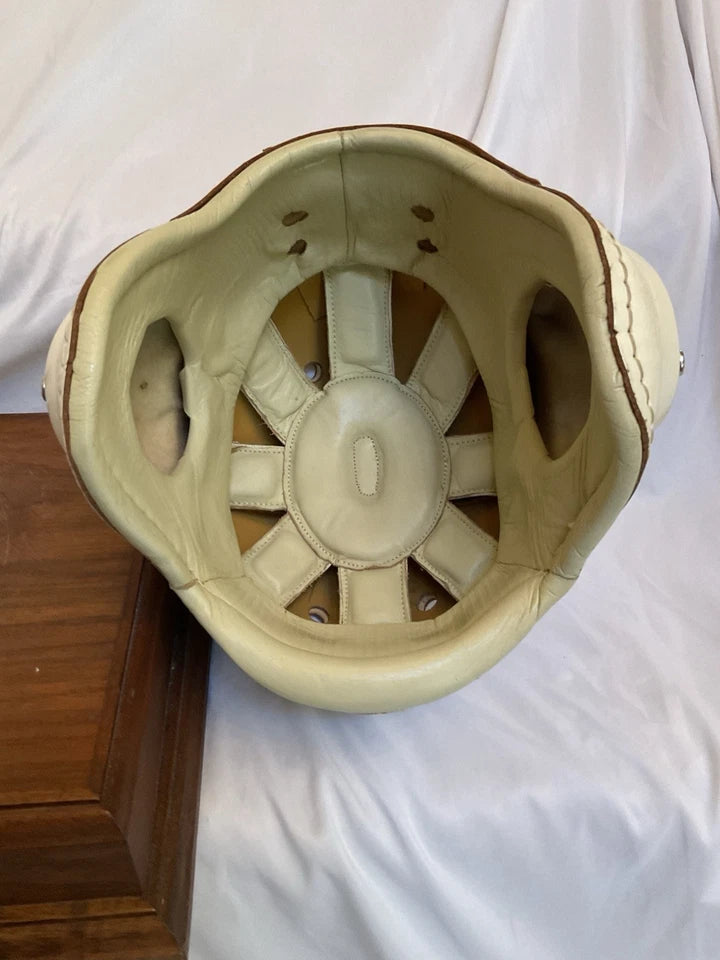 MacGregor Authentic H612 Leather Suspension Football Helmet X-Large Size Nice! WESTBROOKSPORTSCARDS
