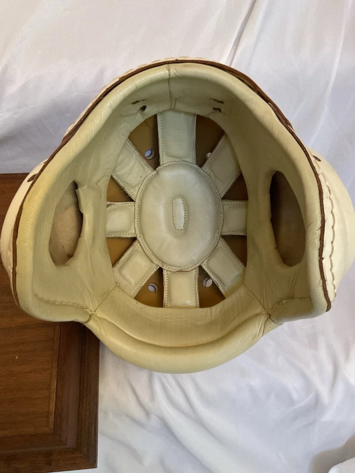 MacGregor Authentic H612 Leather Suspension Football Helmet X-Large Size Nice! WESTBROOKSPORTSCARDS