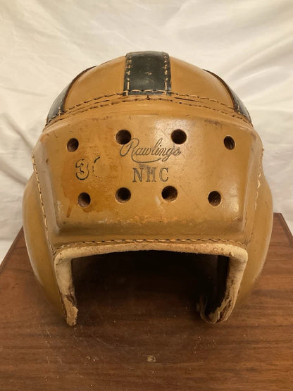 Rawlings NHC Authentic Leather Suspension Football Helmet Chin Strap Size 7!