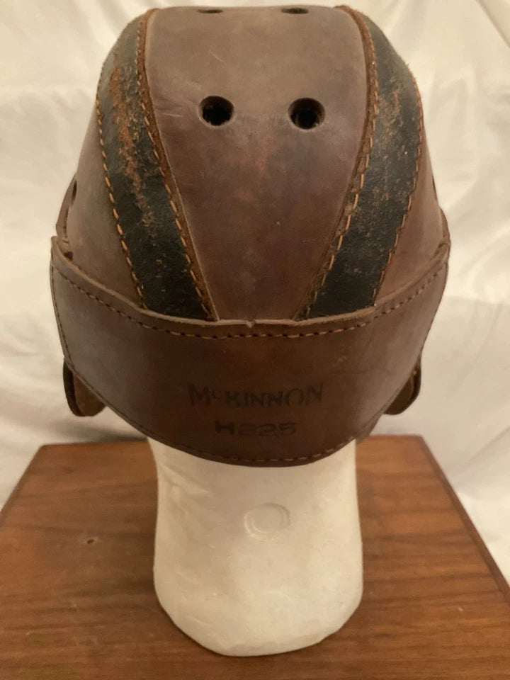 Original McKinnon H225 Authentic Leather Suspension Football Helmet WESTBROOKSPORTSCARDS