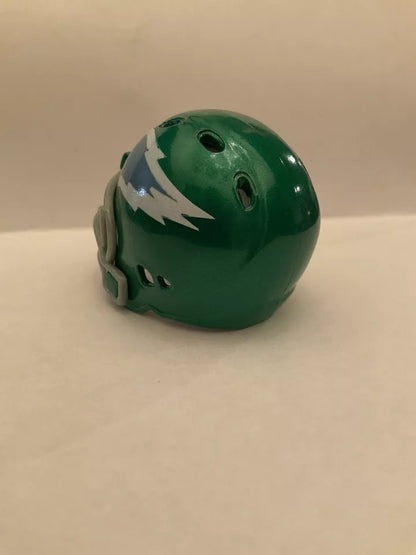 Philadelphia Eagles Kelly Green Custom Riddell Throwback Pocket Pro Helmet  WESTBROOKSPORTSCARDS   