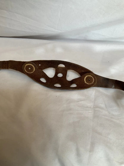 1960s Wilson Brown Leather Football Helmet Chin Strap - Very Nice Condition 1960s Wilson Brown Leather Football Helmet Chin Strap - Very Nice Condition