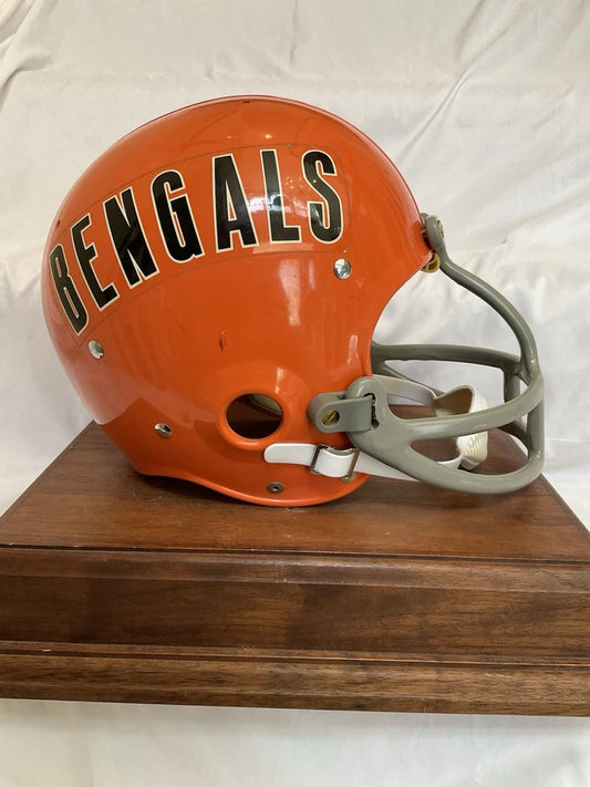 Vintage Riddell Kra-Lite Game Suspension Football Helmet Cincinnati Bengals 1970 WESTBROOKSPORTSCARDS