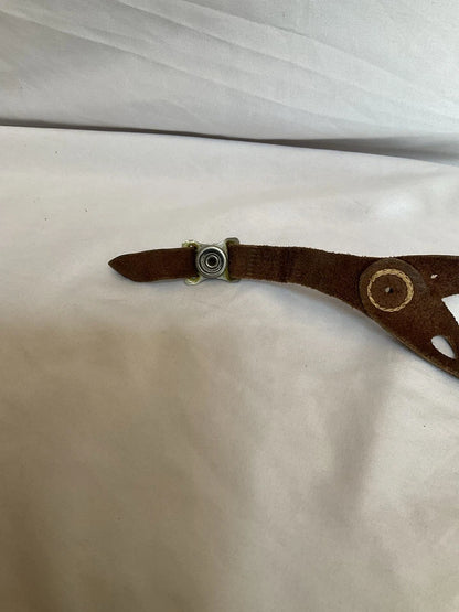 1960s Wilson Brown Leather Football Helmet Chin Strap - Very Nice Condition 1960s Wilson Brown Leather Football Helmet Chin Strap - Very Nice Condition