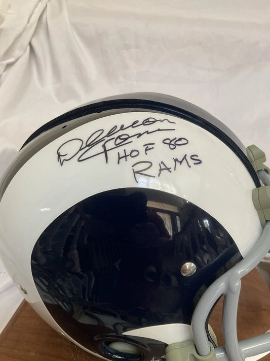 Riddell Kra-Lite RK2 Football Helmet Los Angeles Rams Deacon Jones Autographed
