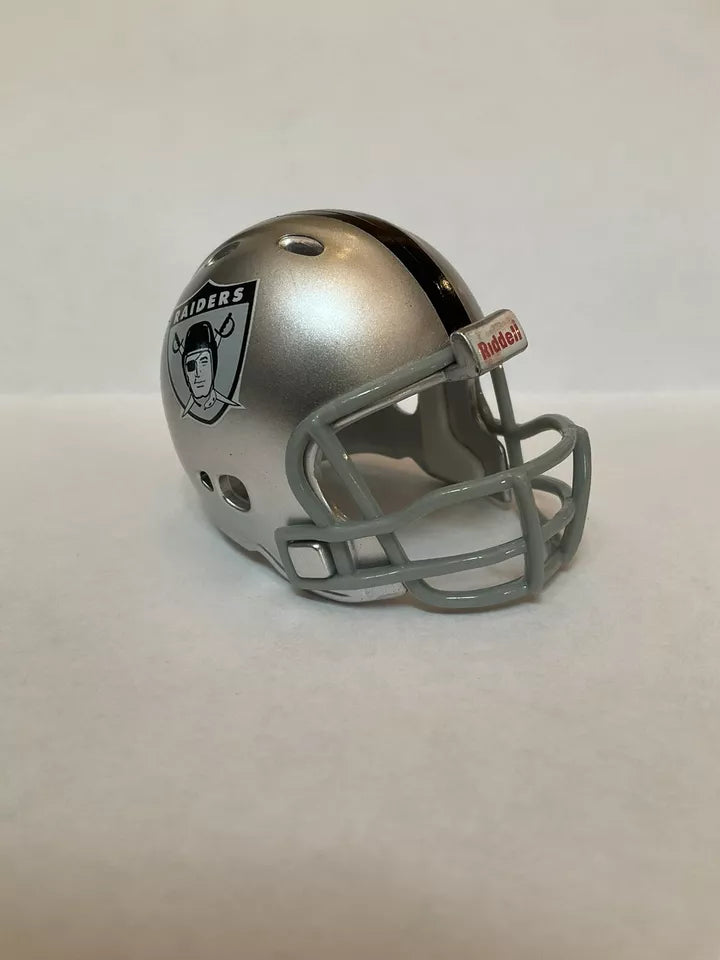 Oakland Raiders Custom Riddell Throwback Pocket Pro White Logo Helmet  WESTBROOKSPORTSCARDS   