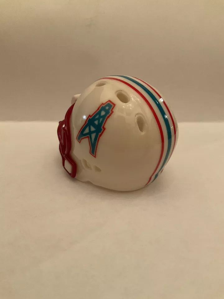 Houston Oilers Custom Riddell Throwback Pocket Pro White Revo Style Helmet  WESTBROOKSPORTSCARDS   