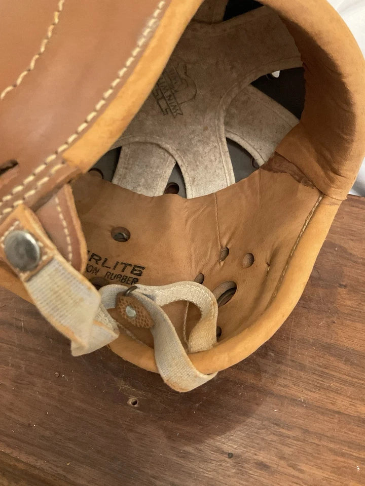 Rawlings NHC Authentic Leather Suspension Football Helmet Chin Strap Size 7!