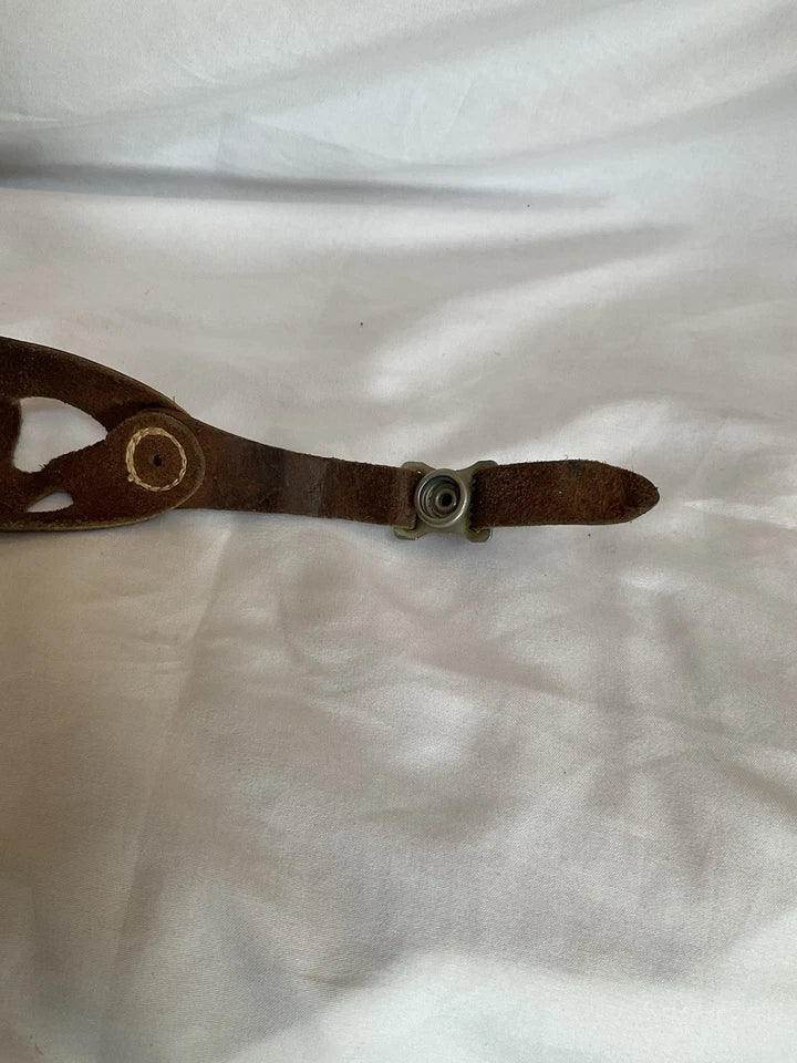 1960s Wilson Brown Leather Football Helmet Chin Strap - Very Nice Condition 1960s Wilson Brown Leather Football Helmet Chin Strap - Very Nice Condition