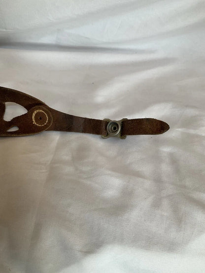 1960s Wilson Brown Leather Football Helmet Chin Strap - Very Nice Condition 1960s Wilson Brown Leather Football Helmet Chin Strap - Very Nice Condition