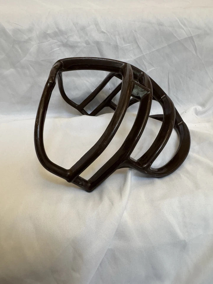 Vintage Riddell 1990s DoubleWire Kra-Lite NJOP Brown Football Helmet Facemask WESTBROOKSPORTSCARDS