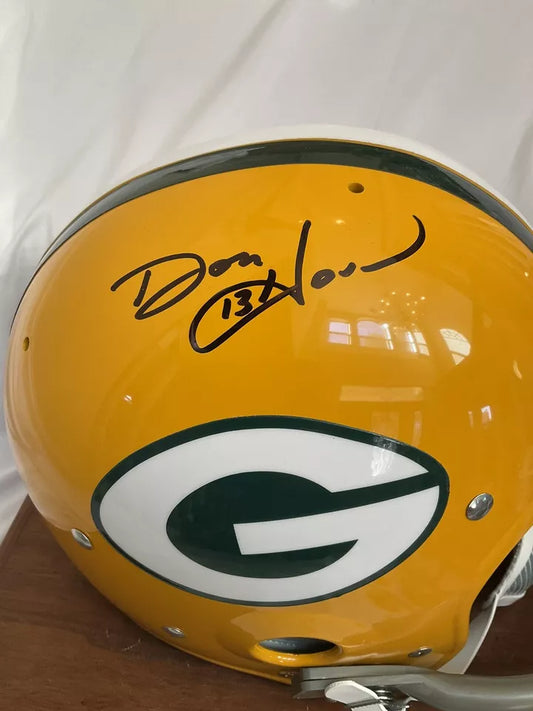 TK2 Style Football Helmet Custom Green Bay Packers Don Horn Autograph WESTBROOKSPORTSCARDS