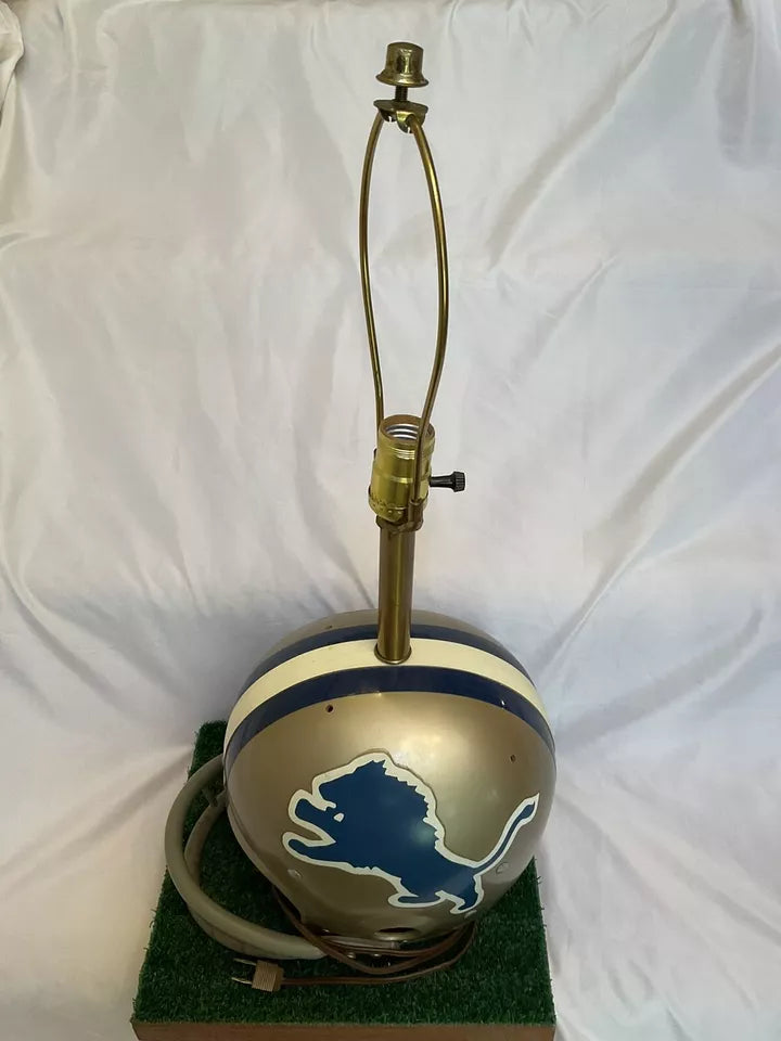 Vintage Original Riddell 1971 Detroit Lions Kra-Lite Football Helmet Lamp  WESTBROOKSPORTSCARDS   