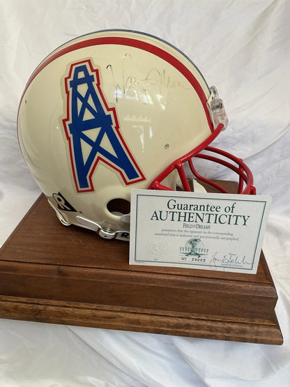 Vintage Riddell VSR-1 Football Helmet Houston Oilers Warren Moon Autographed WESTBROOKSPORTSCARDS